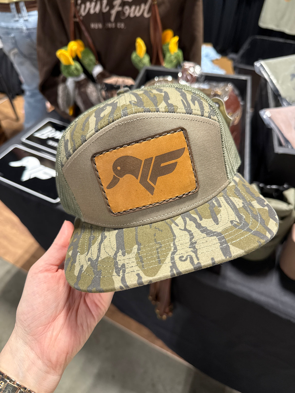 Leather Patch Logo 7 Panel OG Bottomland Snapback