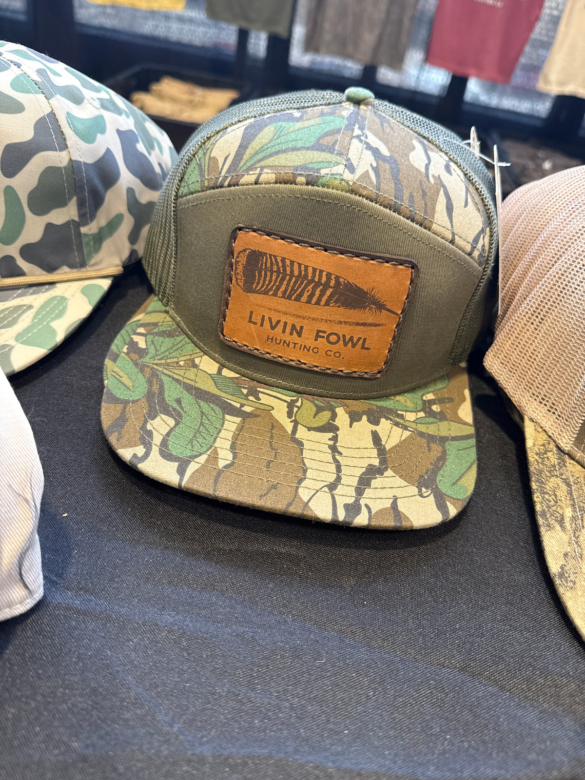 Leather Patch Logo 7 Panel Greenleaf Snapback